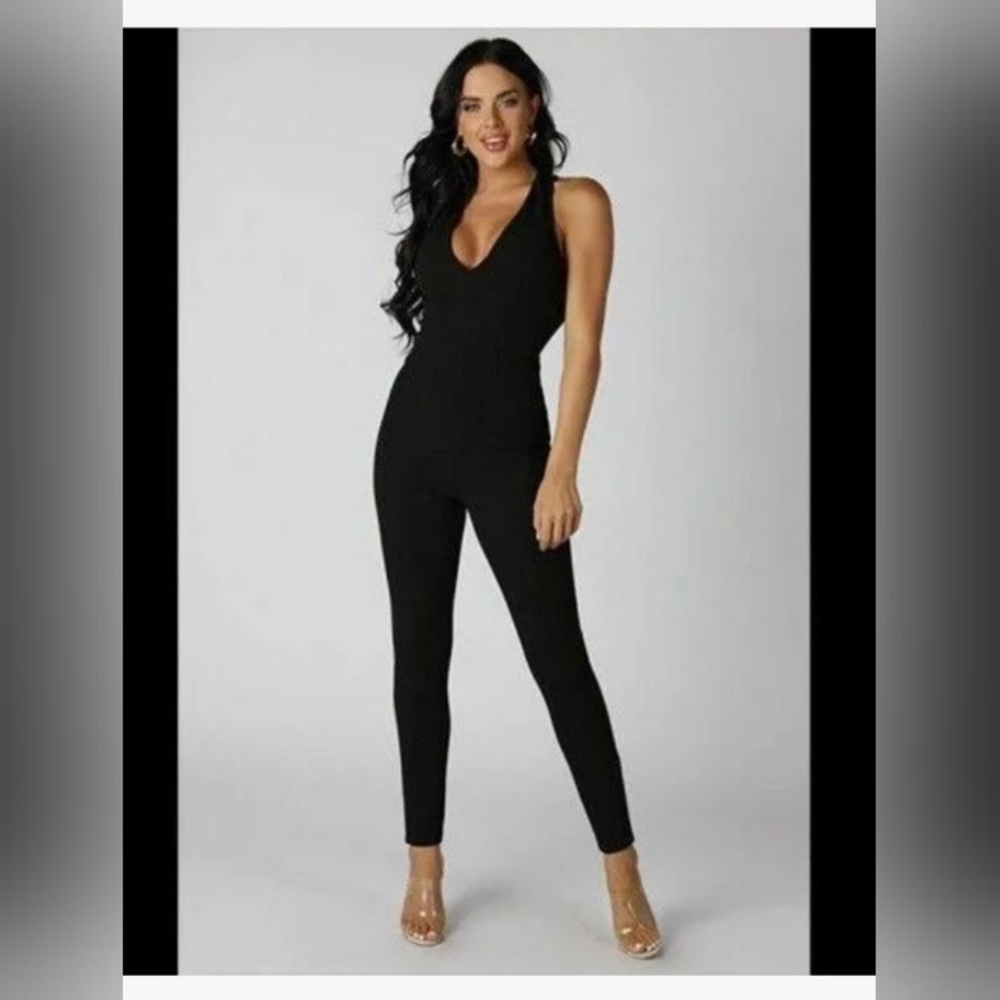 NEW NIKI BIKI BLACK JUMPSUIT SZ MEDIUM and SIZE LARGE